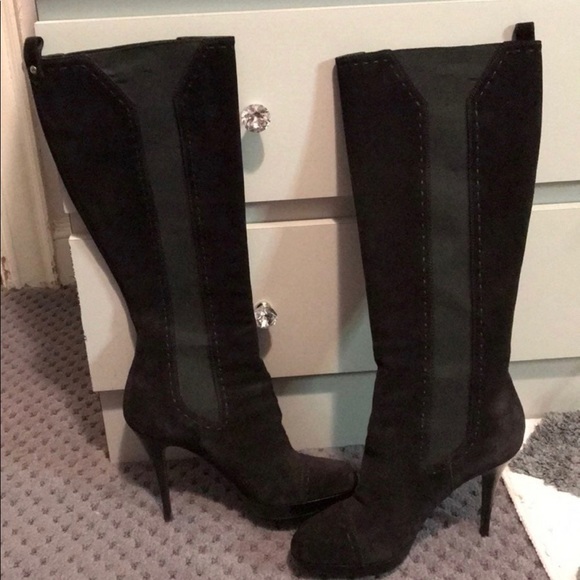 YSL Knee high stretchy suede boots - Picture 3 of 7
